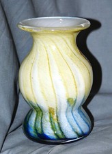 Vase Design Vintage Des Années Soixante, DK, Soufflé À La Main, 1960 1970, 15 Cm
