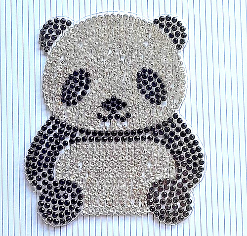 Patch panda noir blanc - noir, et