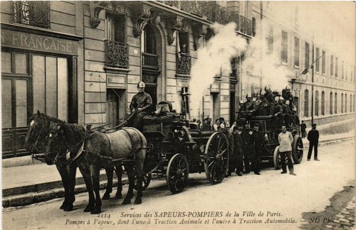 Cpa paris pompes vapeur - pompes,