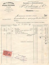 Ancienne Facture P. DELERSE & Cie épicerie Droguerie en gros à VESOUL 1945- 7699