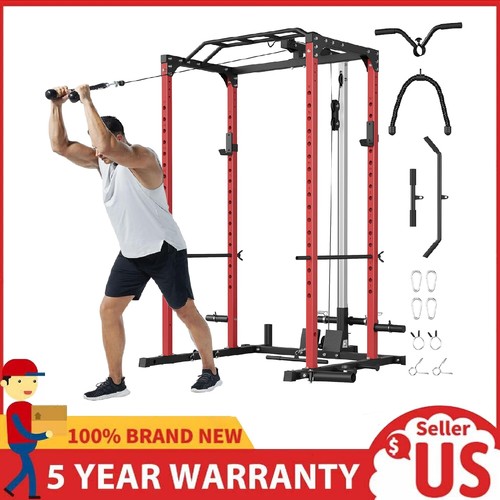 Power cage squat rack pulley - power,