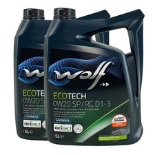 WOLF EcoTech 0W-20 SP/RC D1-3 ILSAC GF-6A, Dexos1 Gen3, 2x5 Litres