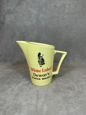 White Label Dewar's Scotch Whisky Ceramic Advertising Jug Made in England