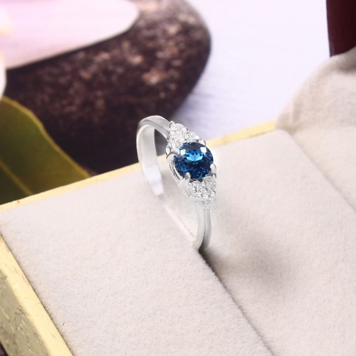Bleu tourmaline rond 5x5 - bleu,