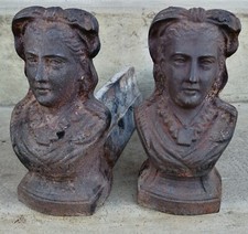 F6- Paire de chenets cheminée