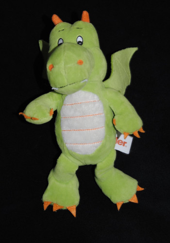Doudou dragon kinder vert - dragon,