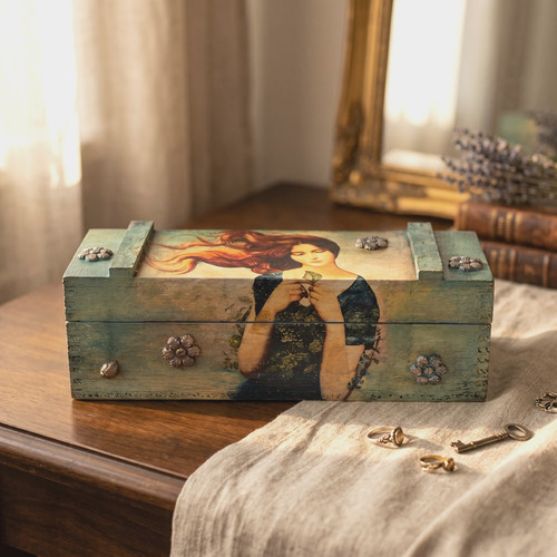 Coffre bois vintage - en,