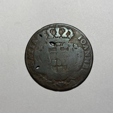 Pièce Monnaie 10 Reis 1735 Portugal Jean V. Cuivre. 35 mm / 10.89 grammes