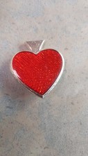 Pendentif Broche Coeur Rouge Yves Saint  Laurent Ysl Vintage Rare Ancien 