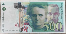 Billet de 500 francs Pierre et