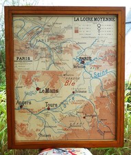 ancienne carte géographie Rossignol  france Loire moyenne est bassin parisien