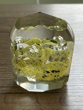 Ancien sulfure presse papier facetté