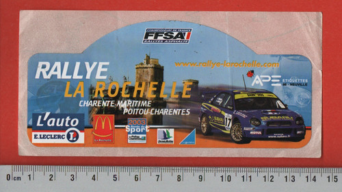 Rallye rochelle ffsa - rallye, la