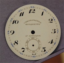 Cadran Fond de Montre à Gousset Email Emaillé Ancien Chronomètre St Affrique 26