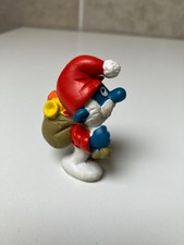 Peyo - grand Schtroumpf de Noël avec sac de cadeaux - W Germany 1981