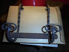 Barre aux 2 Anciens Porte Manteau Fer forgé Torsadé Déco Bistrot Atelier Indus