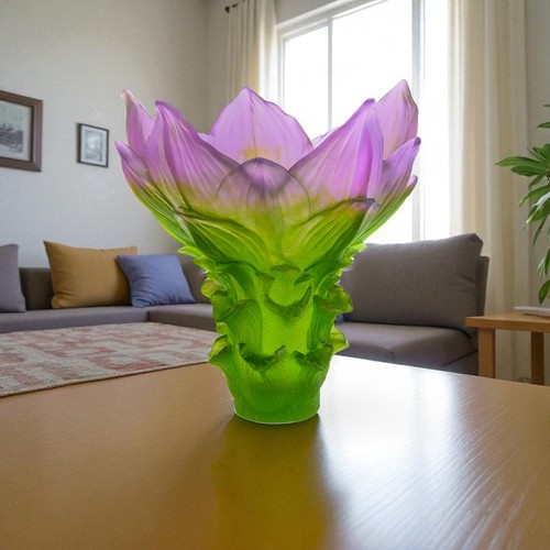 Daum large vase lotus - large,