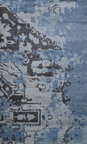 Tapis vintage bleu 90x150 - bleu,