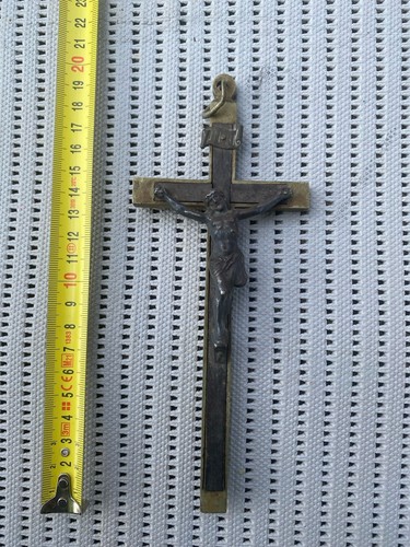 Crucifix laiton acier - crucifix, et