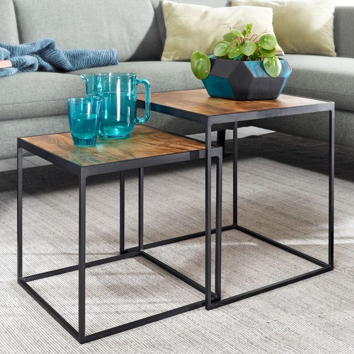 Finebuy tables gigognes bois - tables,