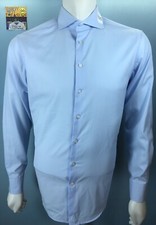 Mens Jacques Britt 15.5 Medium 39 Cloud Blue Premium Finish Cotton Shirt