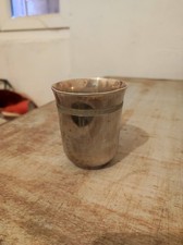 christofle gallia gobelet vintage en métal argenté ( poinçon bélier)