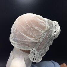 Ancien bonnet coiffe de bébé béguin XIX en dentelle / Antique Baby Lace Cap