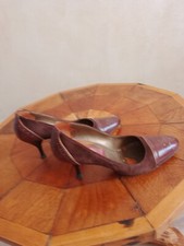chaussures CAREL escarpins marron 37,5  cuir et daim talons fins