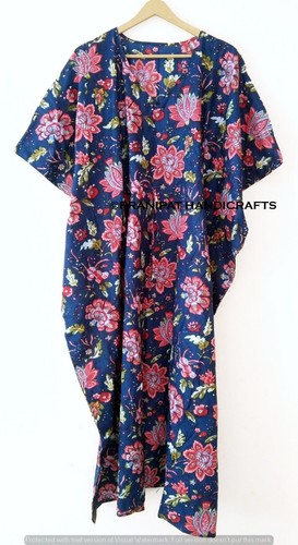 Robe longue caftan - maxi, bleu