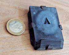 antique Alphabet lettres  pochoirs en zinc n°2 - hauteur 5 mm