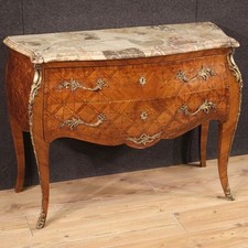 Commode Louis XV de style ancien français dessus marbre 20ème siècle meuble