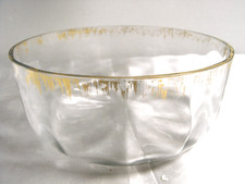 ANCIEN SALADIER CRISTAL BORDURE OR BOL COUPE DOREE A L OR VIDE POCHE GLASS BOWL