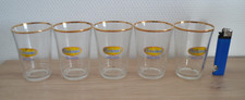 5 anciens verres à chocolat CECEMEL Nutricia avec liseret en dorure