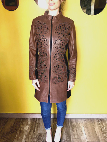 Luxueux manteau cuir agneau - luxueux,