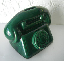 ancienne TIRELIRE à casser en céramique téléphone saint clément money box