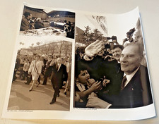 Photo argentique  F. MITTERAND  Avec Melenchon - 38 x 35 cm - Bel Etat