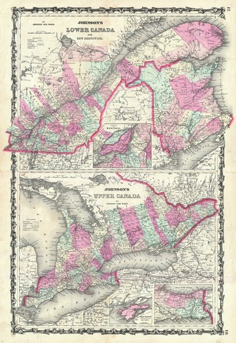1862 johnson map ontario - johnson,