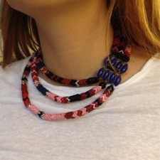 PIÈCE UNIQUE !! Collier NAVARO 3 Rangs Bois Multico ISABEL MARANT