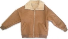 vetement homme BLOUSON EN CUIR PEAU LAINEE T50 fabrication française