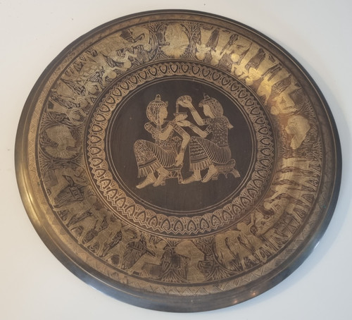 Assiette murale cuivre - assiette, en
