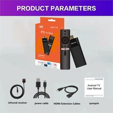 Nouveau 2025 Décodeur Fire TV Stick MX10 F3 Smart Android 10 TV Box Clavier Rii