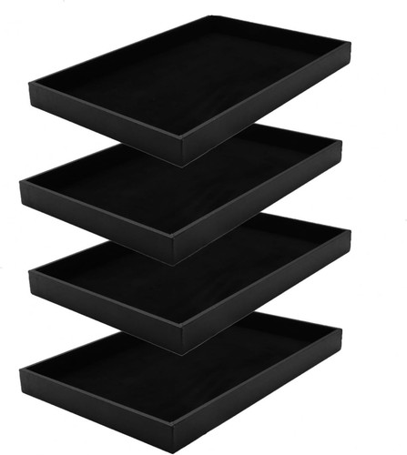 Black velvet jewelry - tray, for