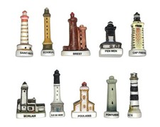 Série complète de 10 fèves Les phares bretons 2019