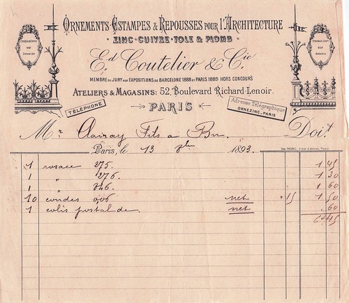 Paris ornements coutelier - 75,
