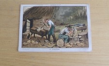 1910  LE SCIEUR DE LONG  METIERS ANCIENS  HACHETTE  FRAILLERY  CARTE  D'ORIGINE