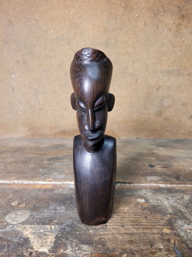 Buste africain bois ébène - buste,