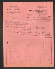 PARIS (XIX°) ATELIER de MONTATAIRE (60) MATERIEL AGRICOLE "R. WALLUT & Co" 1923