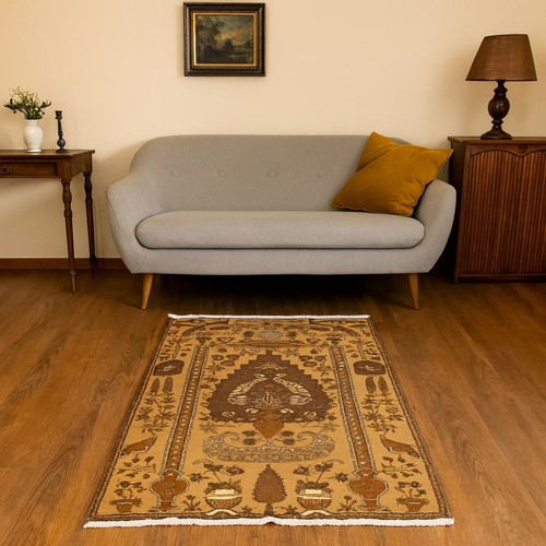 Tapis ancien coton - coton, noeud