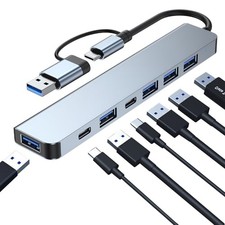 Hub USB 7 en 1, Adaptateur