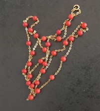 Sautoir Or 18k Et Corail